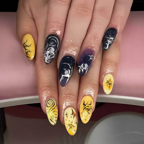 Artistic Abstract Nail Art Extensions Bowlift