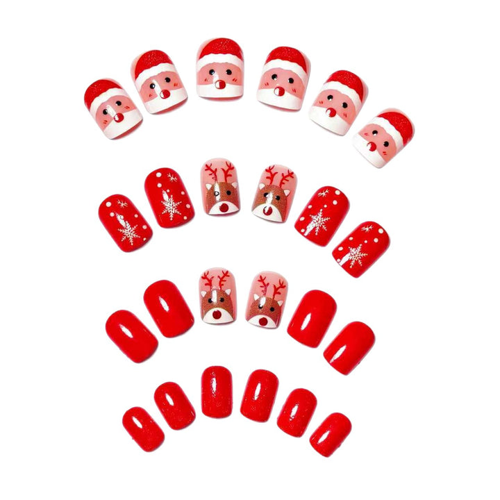 Festive 3D Reindeer and Santa Nail Art Bowlift