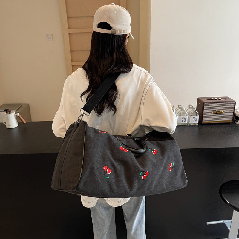 Elegant Embroidered Travel Duffle Bag Bowlift