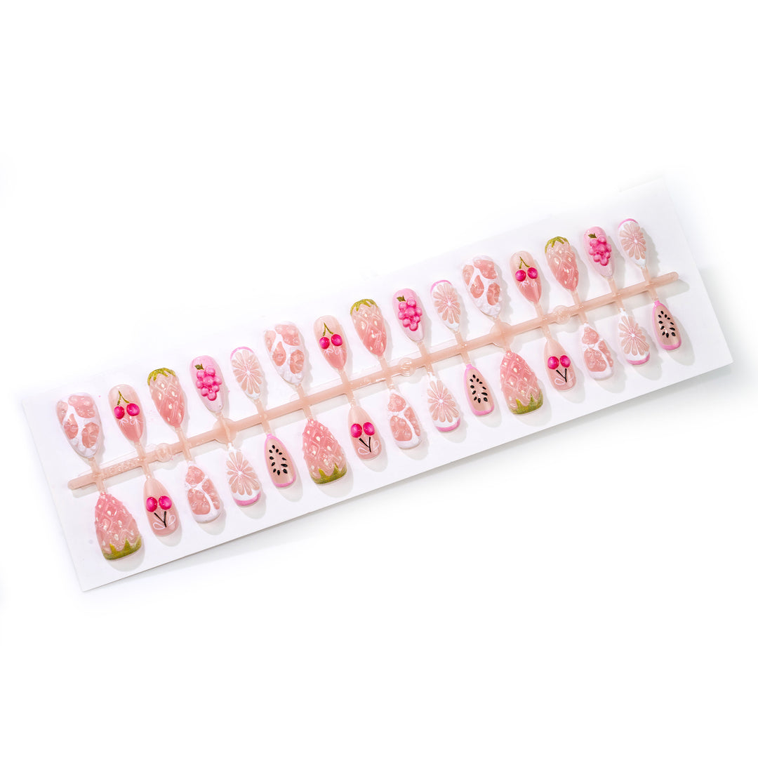 Artistic Fruit-Inspired Press-On Nail Set Bowlift