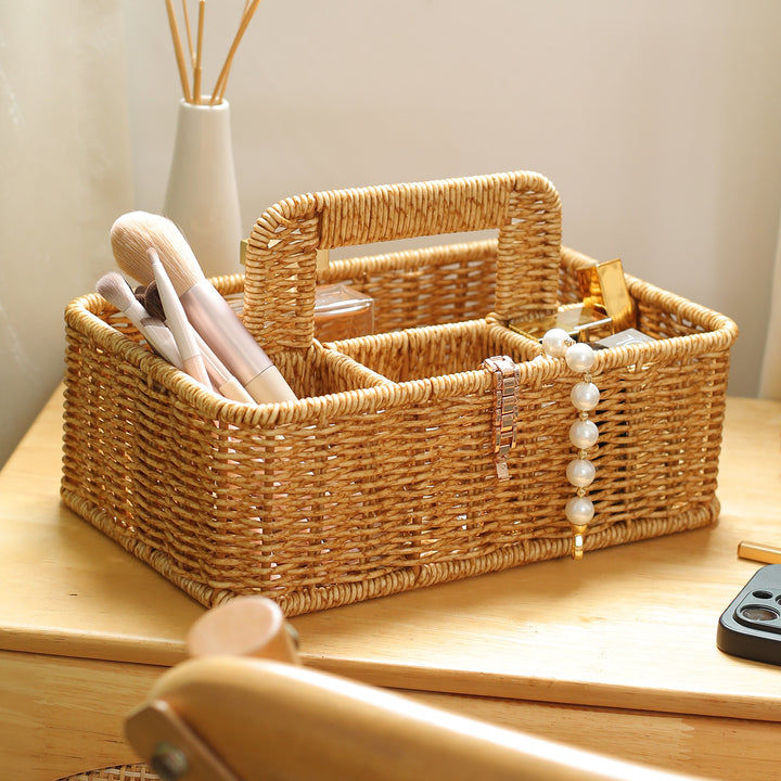Unisex storage basket with compartments and practical carrying handle Bowlift