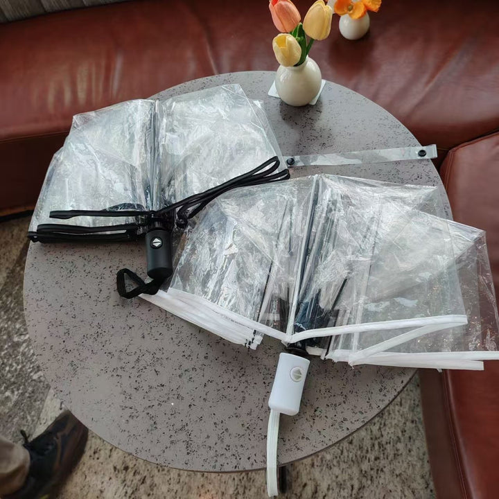 Ladies Transparent Rain Umbrella Bowlift