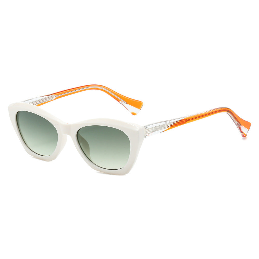 Women's Cat-Eye Sunglasses with Transparent and Colored Details Bowlift