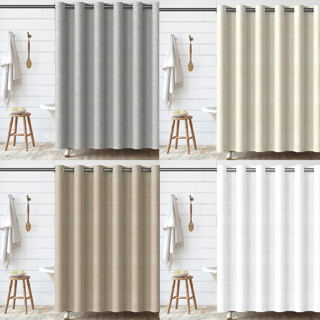 Textured Fabric Shower Curtain Bowlift 1784802089