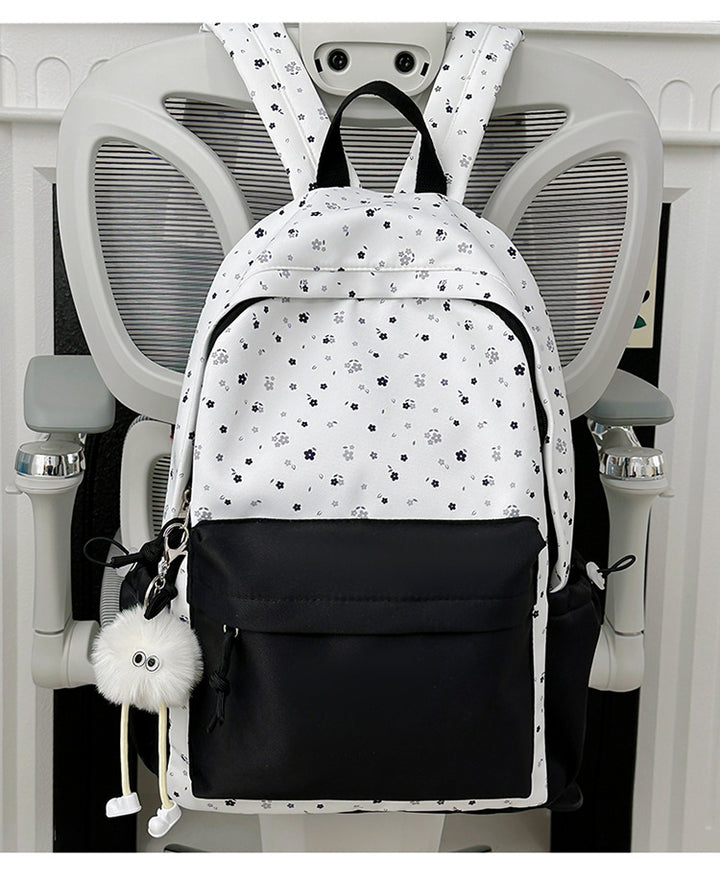 Mini backpack with floral design and practical organizer compartments Bowlift