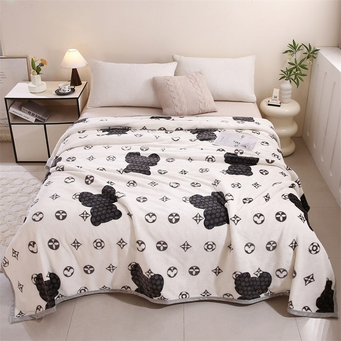 Women soft plush blanket with playful design Bowlift