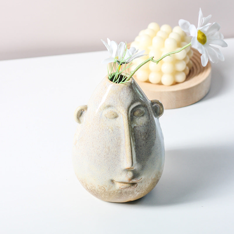 Artistic Face-shaped Ceramic Vase
