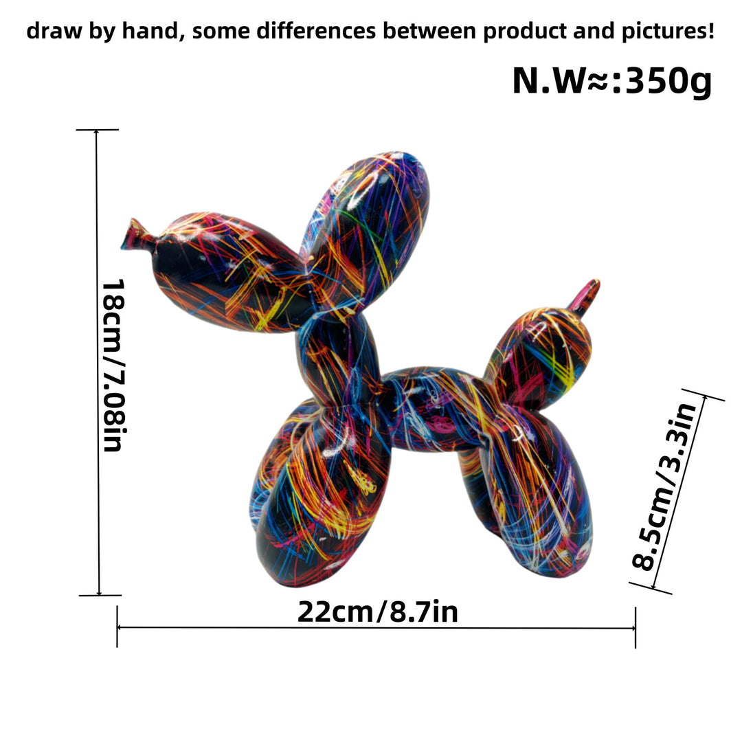 Colorful Balloon Dog Sculpture Bowlift