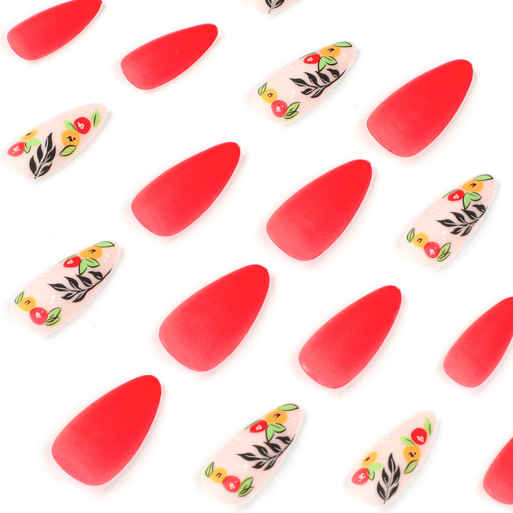 Artful nail extensions with colorful fruity decorations Bowlift