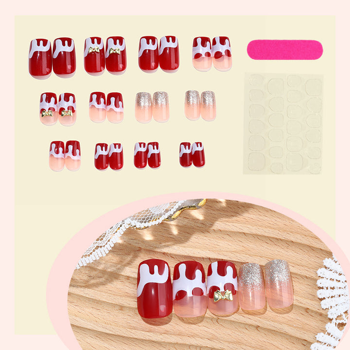 Festive Themed Press-On Nail Set Bowlift