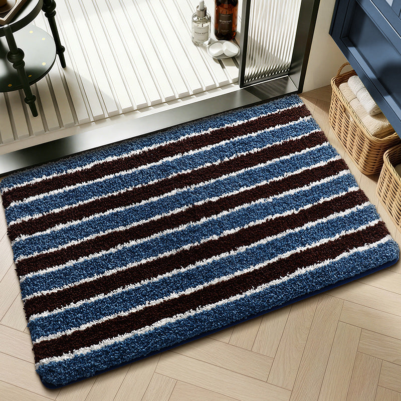 Plush Textured Zigzag Bath Mat Bowlift