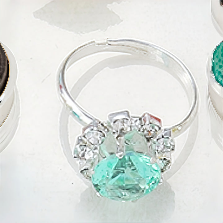 Elegant jewelry ring with sparkling gemstone Bowlift