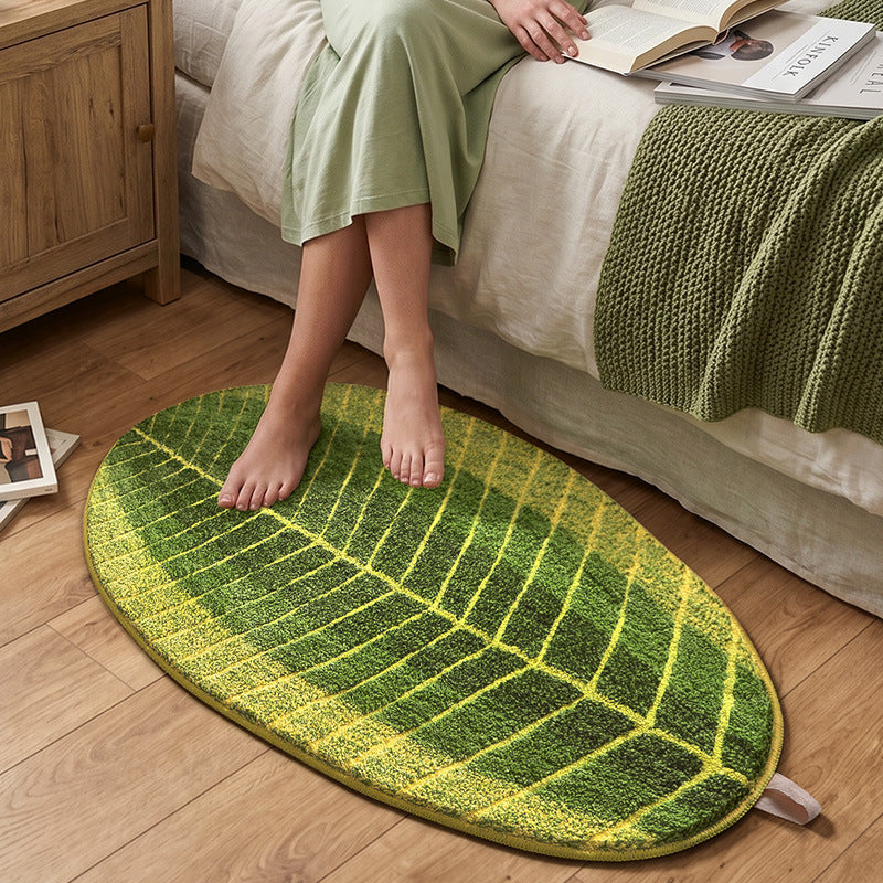 Monstera Leaf Shaped Area Rug Bowlift