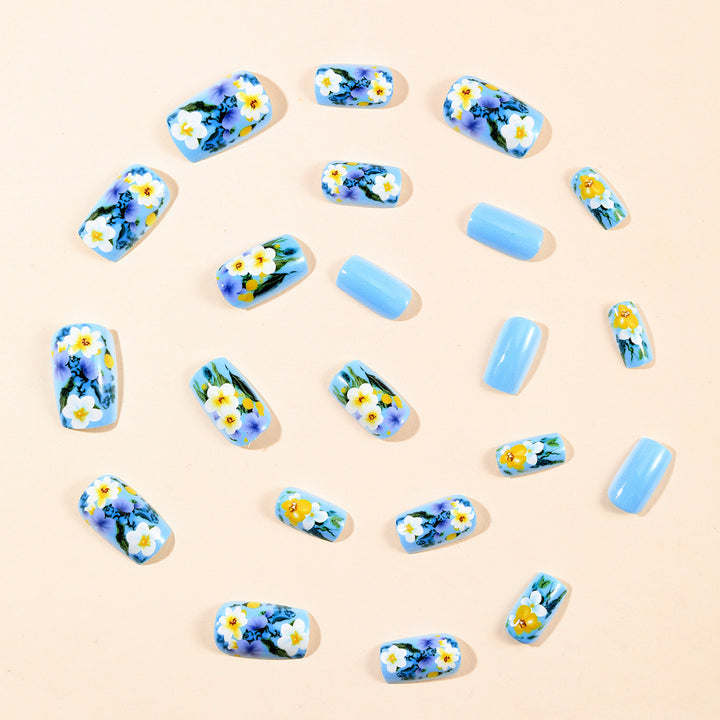 Floral 3D Acrylic Nail Art Bowlift