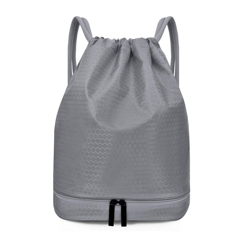 Lightweight Hexagonal Pattern Drawstring Backpack Bowlift