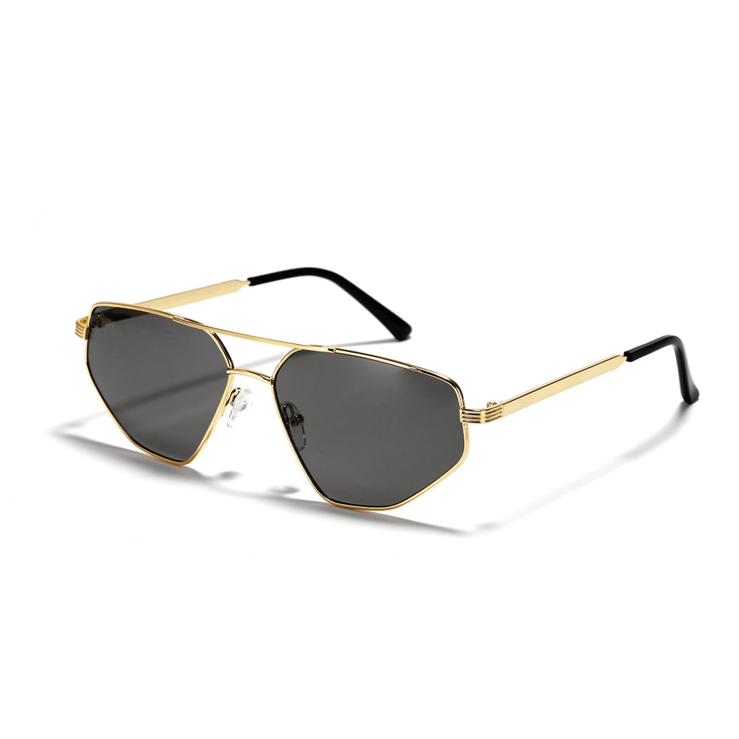 Ladies geometric sunglasses with elegant metal frame Bowlift
