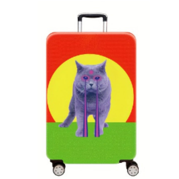 Women's Hard Shell Suitcase with Charming Cat Design Bowlift