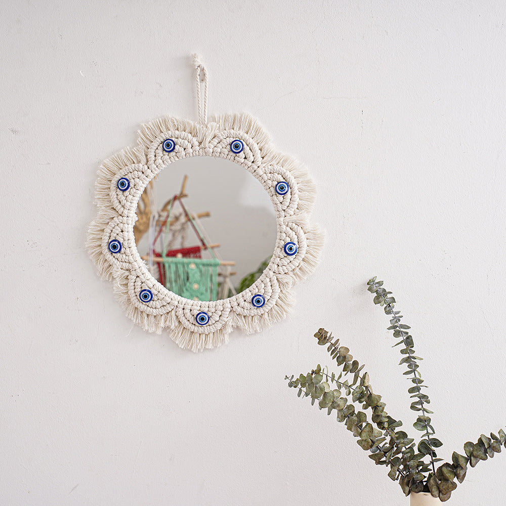 Macramé Decorative Round Mirror Bowlift