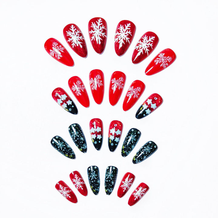 Festive Snowflake Nail Art Bowlift