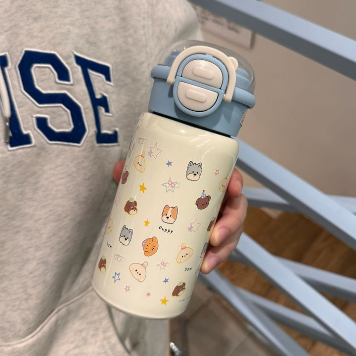 Women Waterproof Water Bottle with Leak-proof Lid and Animal Design Bowlift