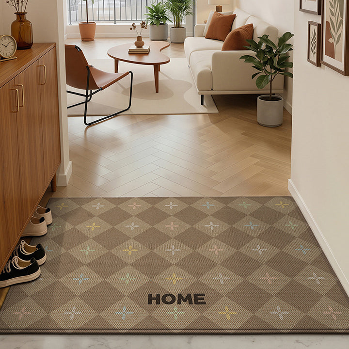 Striped Textured Welcome Mat Bowlift