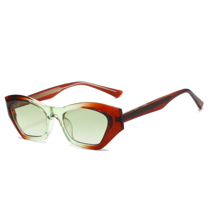 Ladies Cat-Eye Sunglasses with Modern Transparent Accents Bowlift