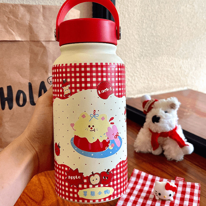 Ladies Insulated Water Bottle with Cute Animal Design Bowlift