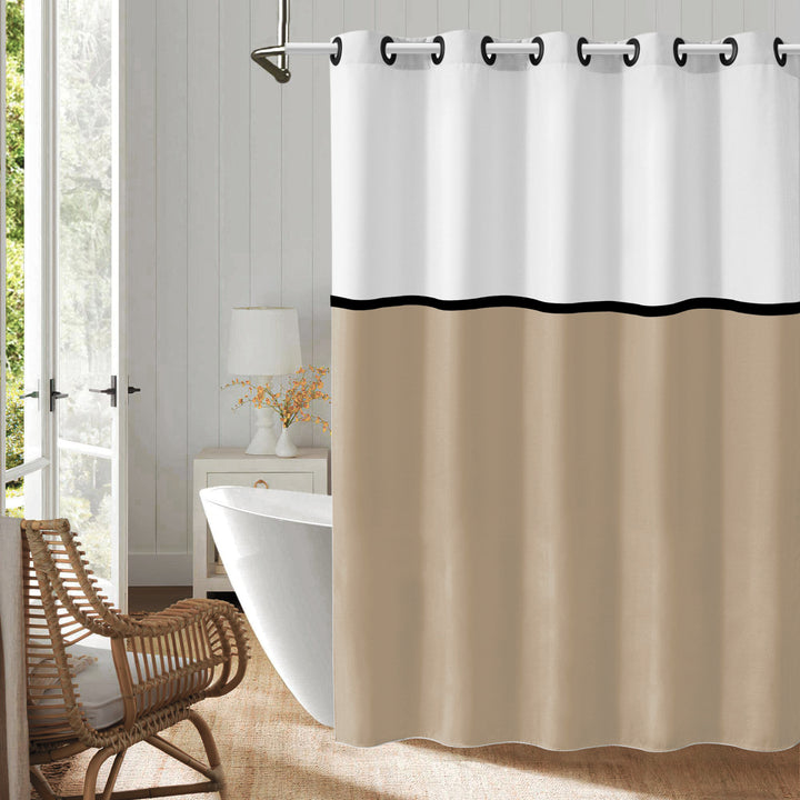 Modern Geometric Design Shower Curtain Bowlift