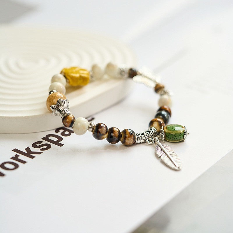 Heart-Shaped Beaded Bracelet Bowlift