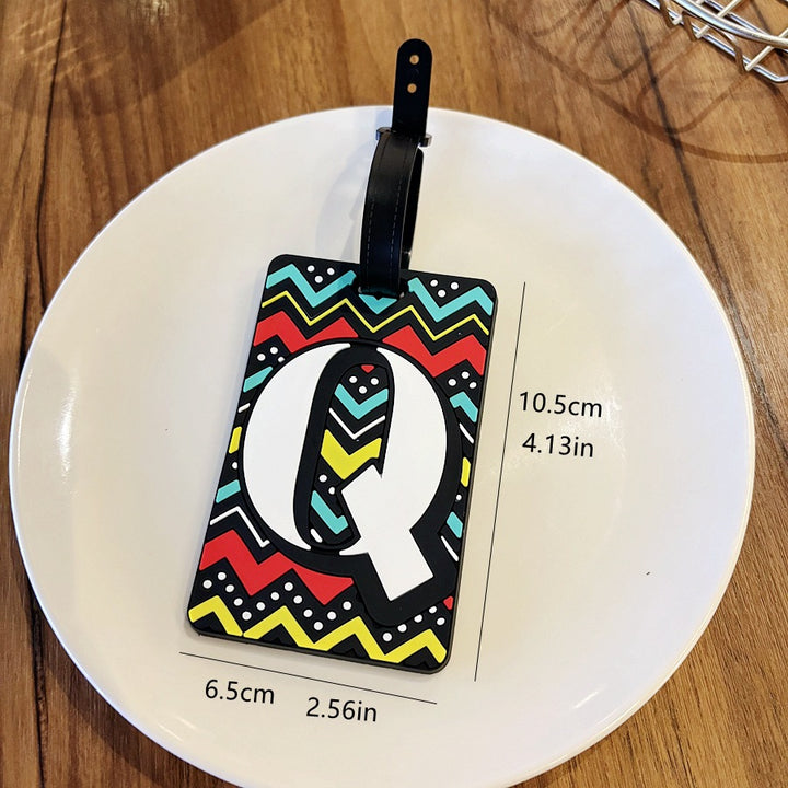 Personalized Striped Luggage Tag Bowlift