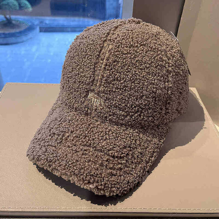 Women's Plush Textured Baseball Cap Bowlift