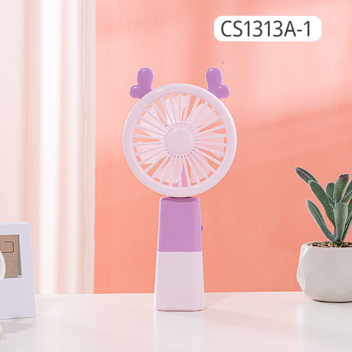 Ladies Portable Mini Hand Fan with Animal Design Bowlift