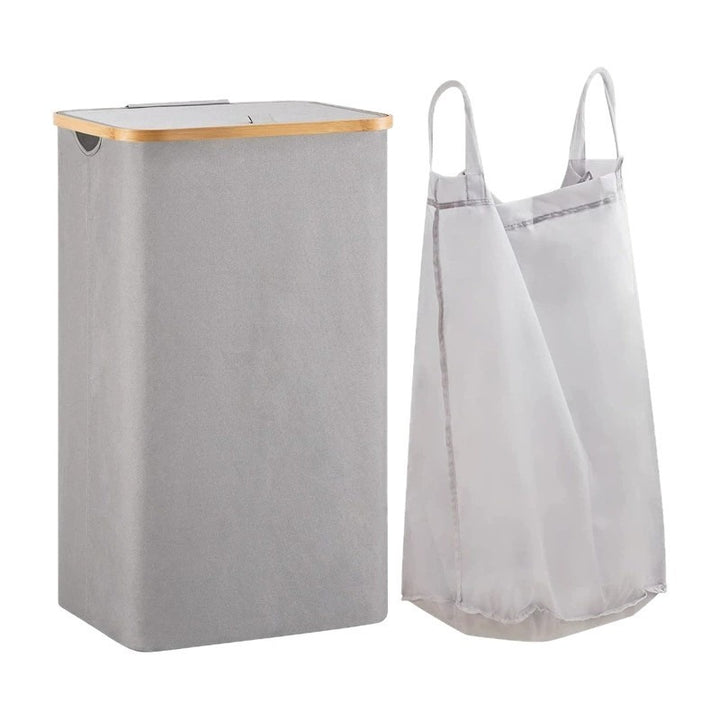 Elegant laundry basket with removable lid Bowlift