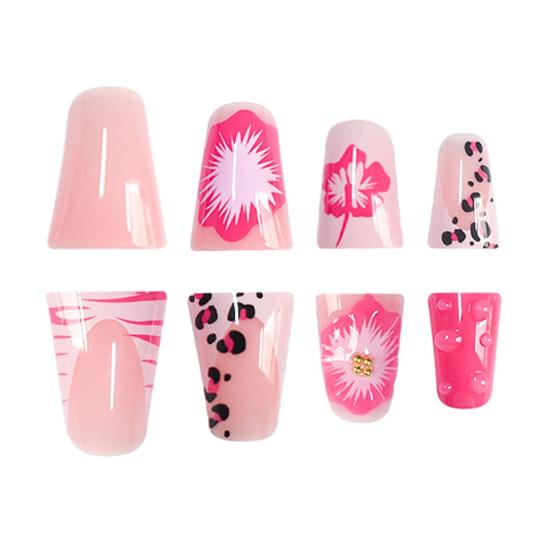 Decorative Floral Pattern Press-On Nails Bowlift