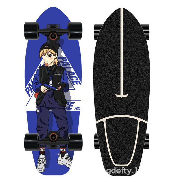 Artistic Lion Design Skateboard Bowlift