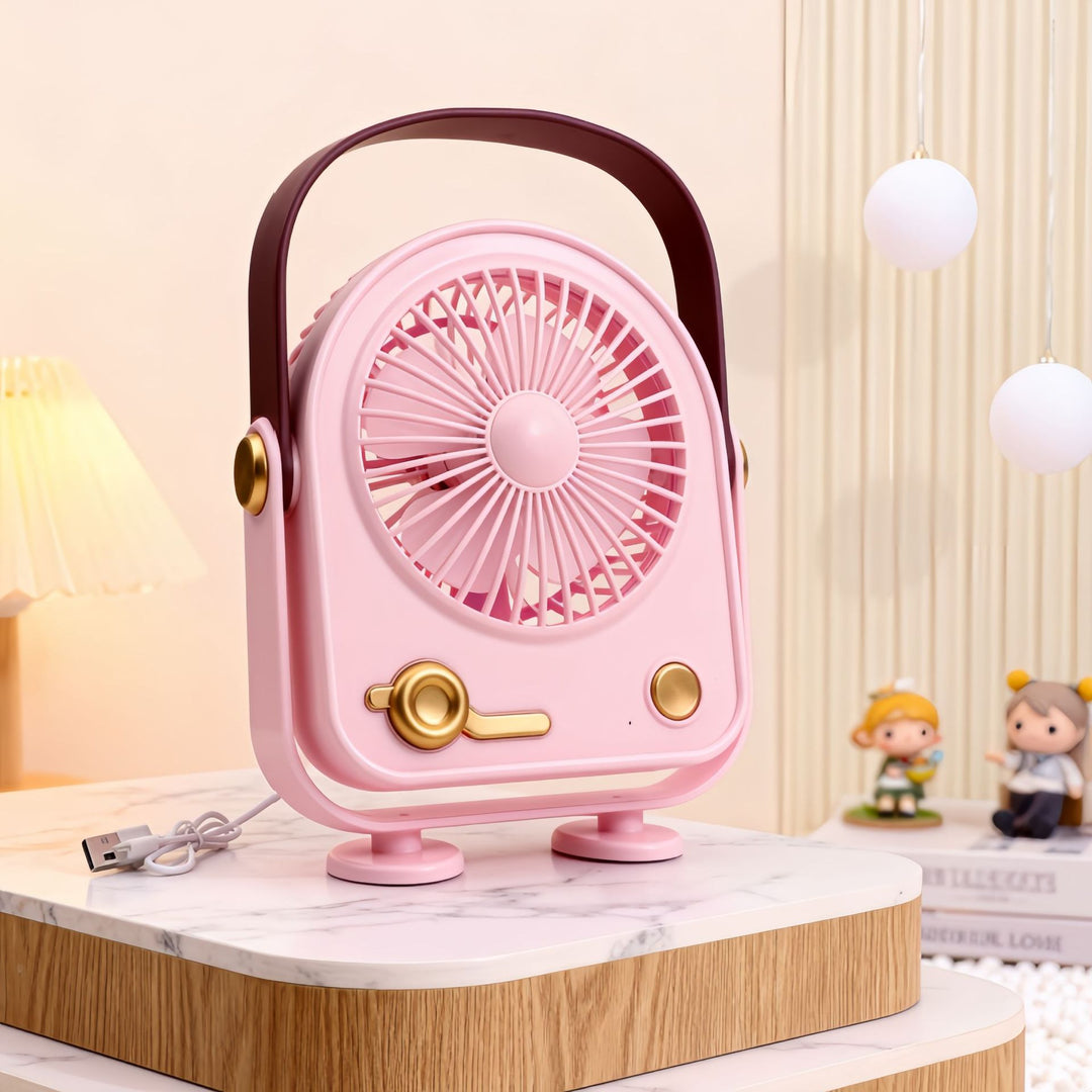 Ladies Portable Retro Fan Bowlift