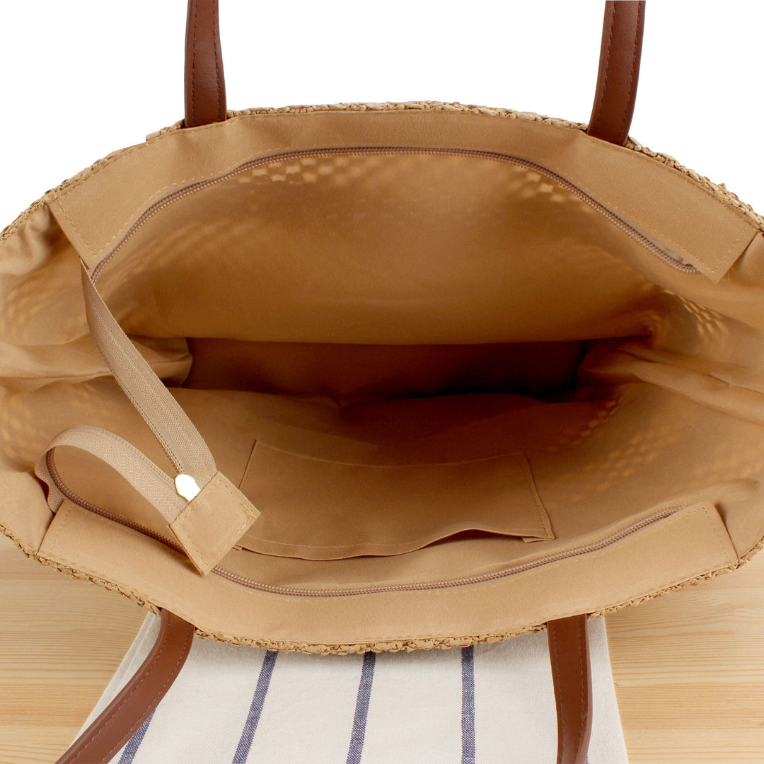 Basket bag with elegant straw construction Bowlift