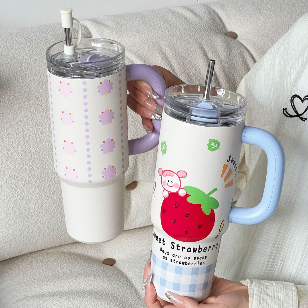 Women's insulated cup with practical straw Bowlift
