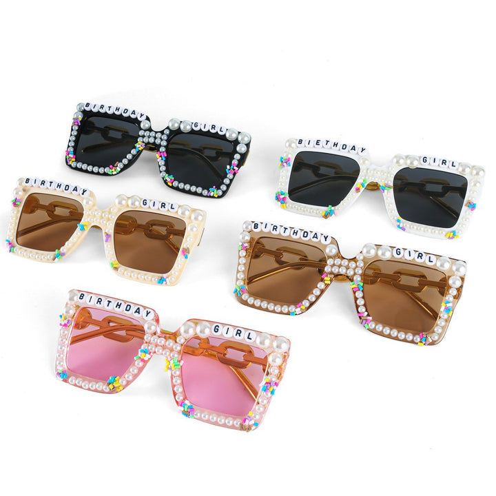 Decorative Birthday-Themed Fashion Sunglasses Bowlift