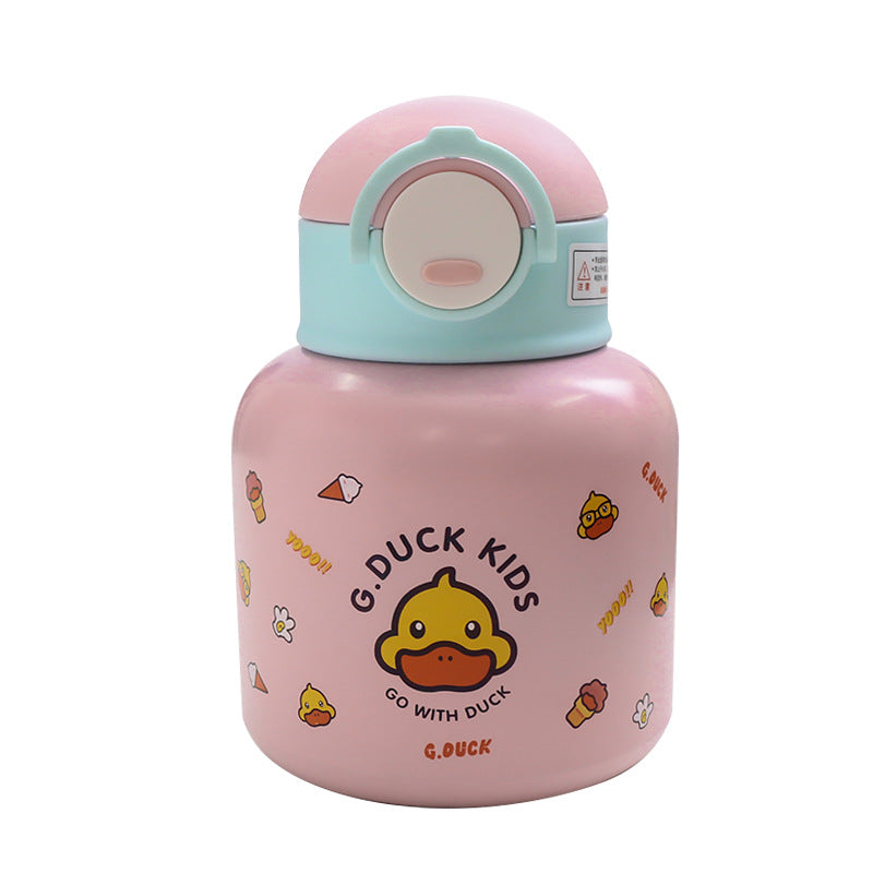 Women's Insulated Water Bottle with Practical Carry Strap and Kid-Friendly Design Bowlift