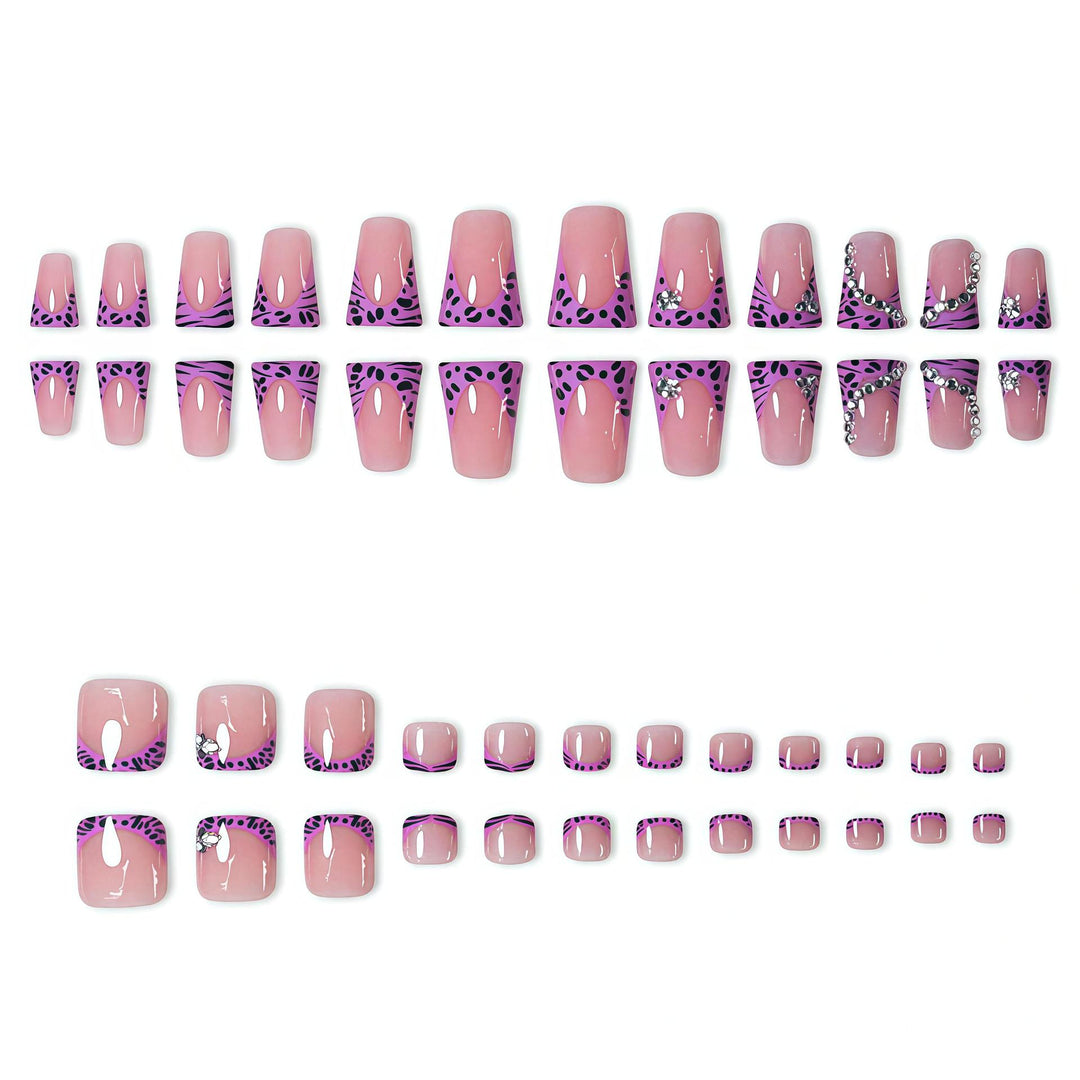 Decorative Nail Art Extensions with Gem Accents Bowlift