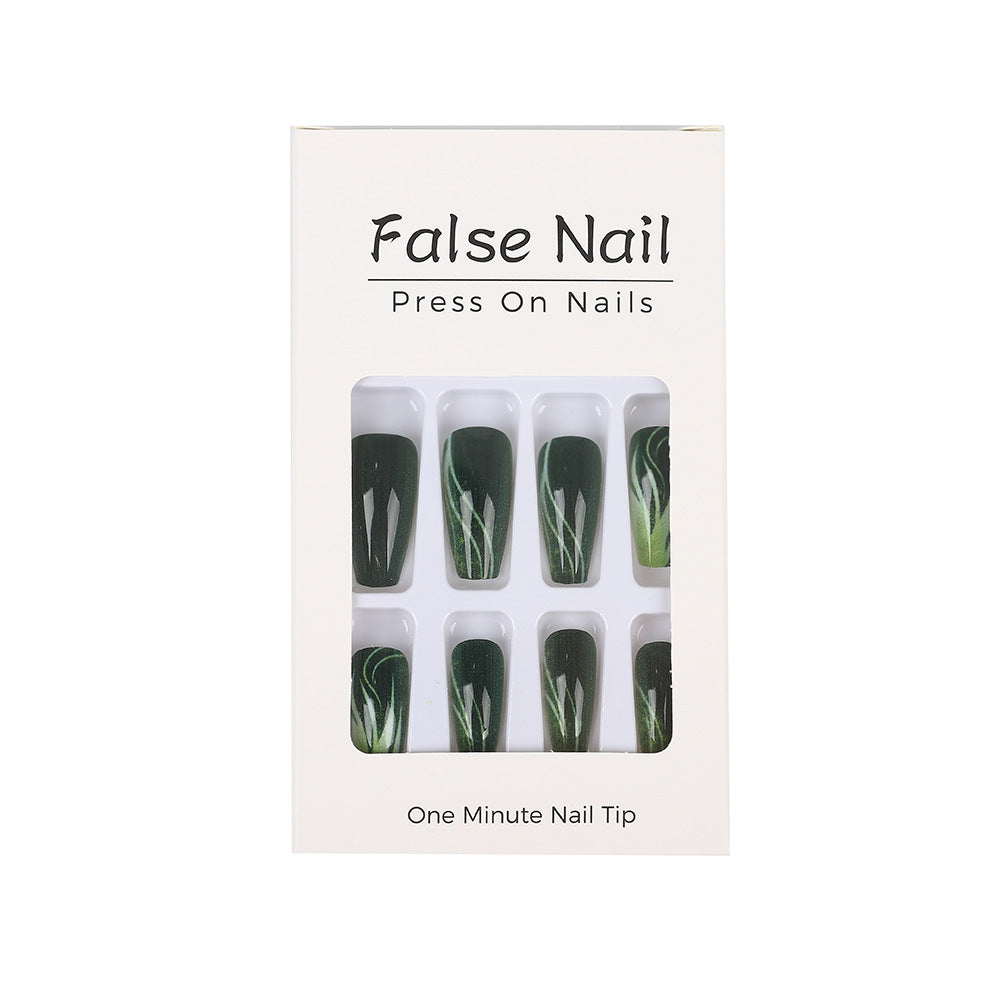 Creative nail art with green design Bowlift