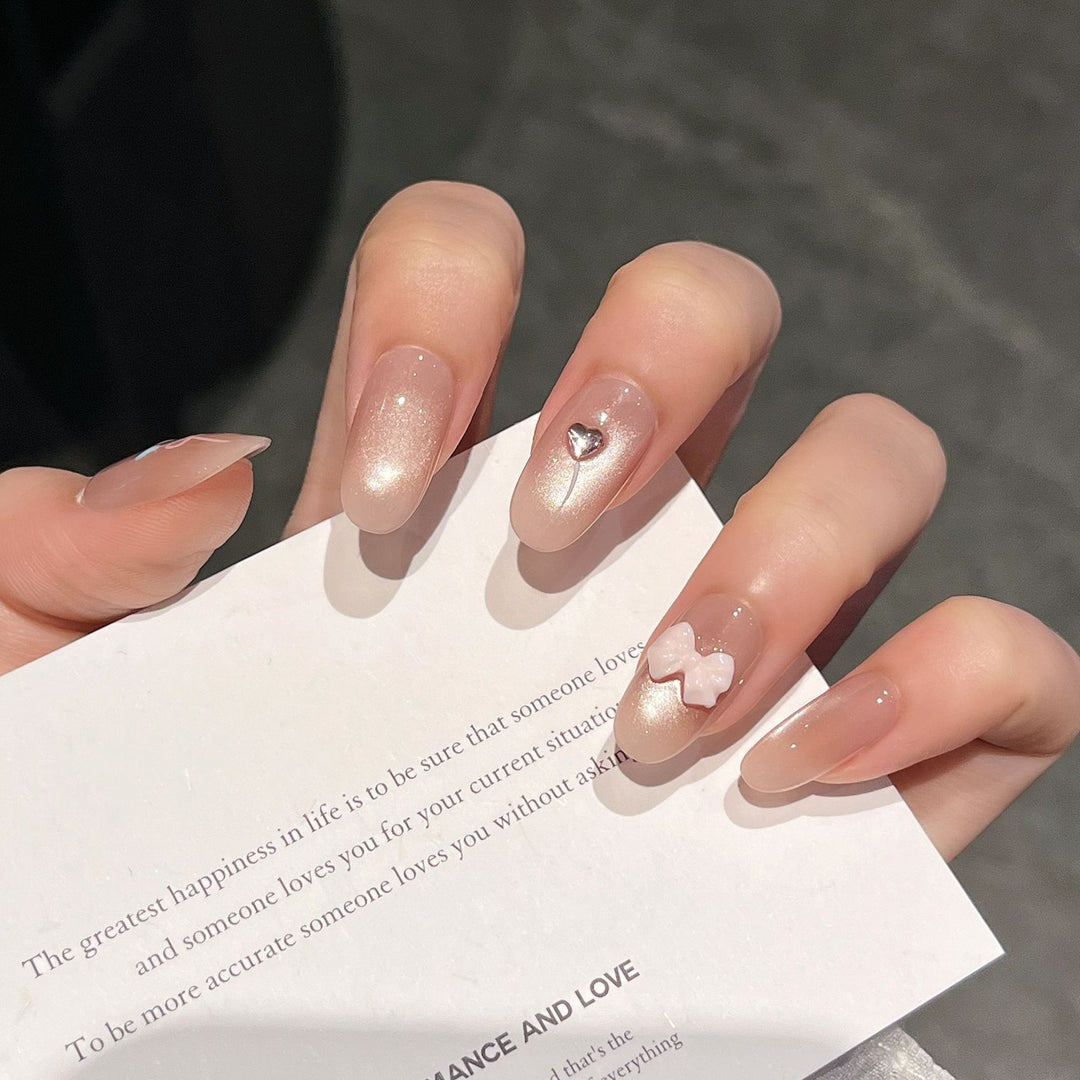 3D Embellished Press-On Nail Art Set Bowlift