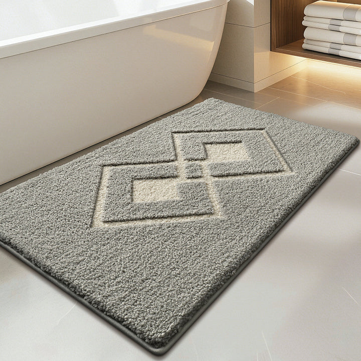 Plush Textured Bathroom Bath Mat Bowlift
