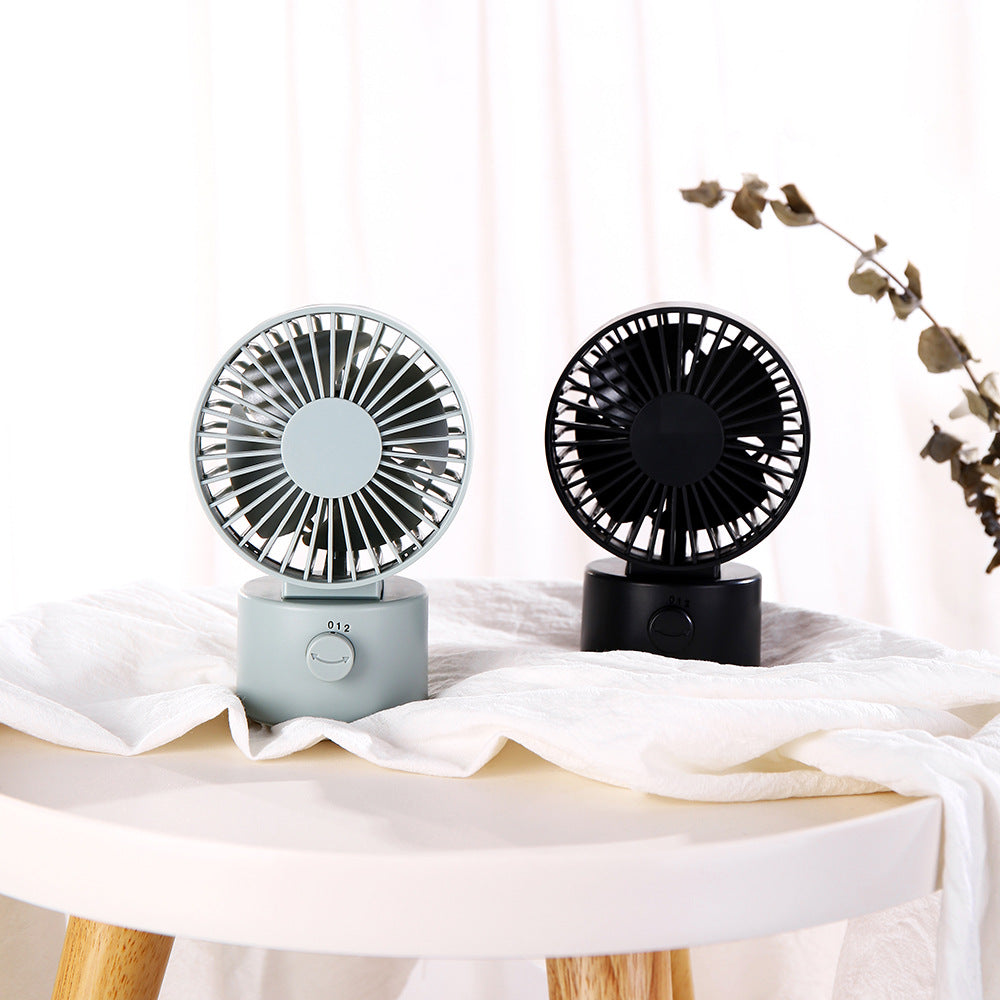 Unisex compact table fan with tiltable head and rechargeable battery Bowlift