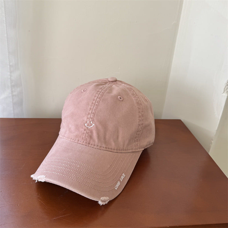 Women's Casual Smile-Embroidered Cap Bowlift