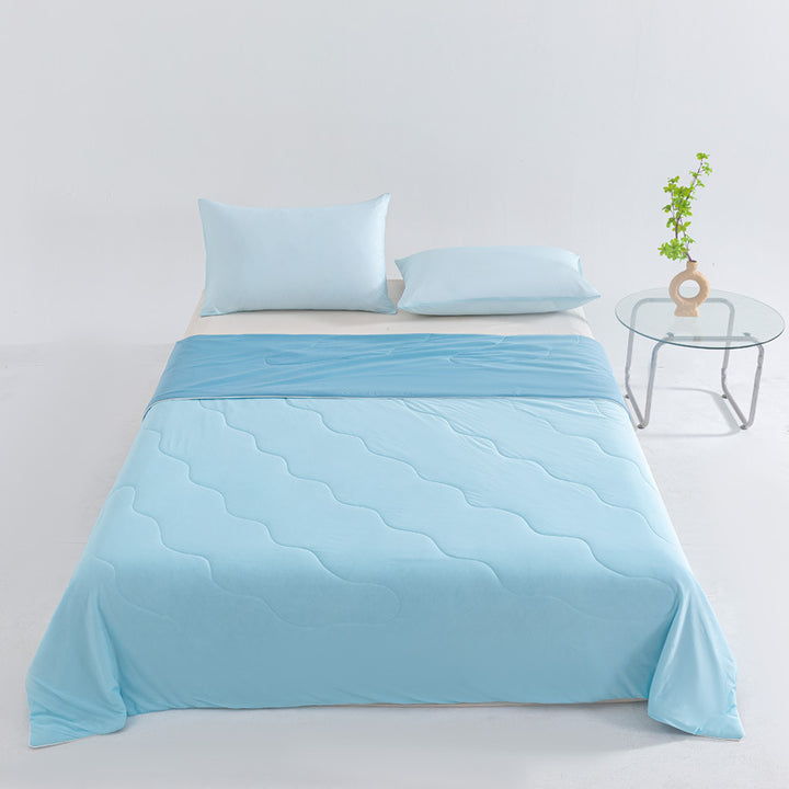 Unisex nan breathable summer blanket with cooling microfiber filling and light quilting Bowlift