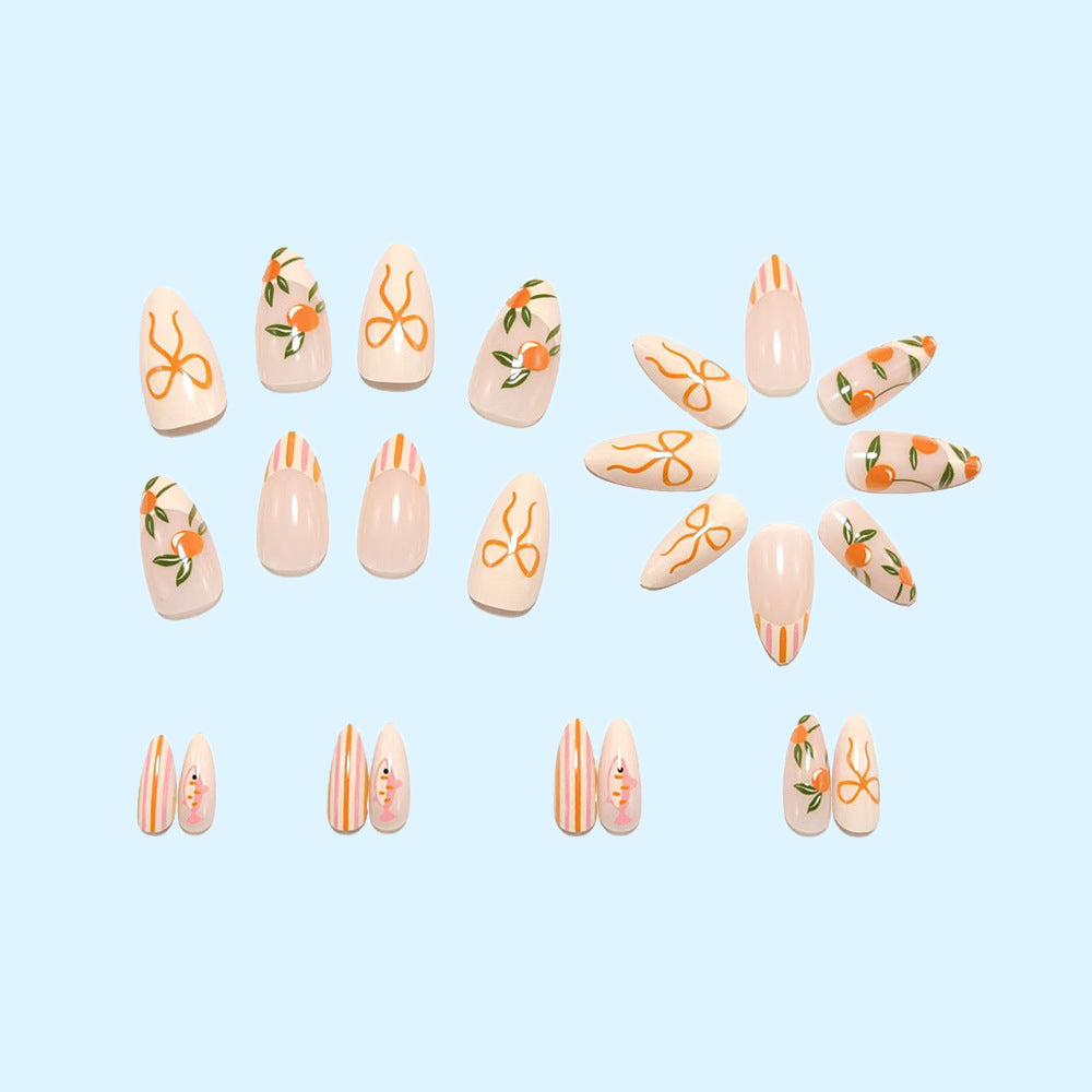 Creative artificial nails with fruity design Bowlift