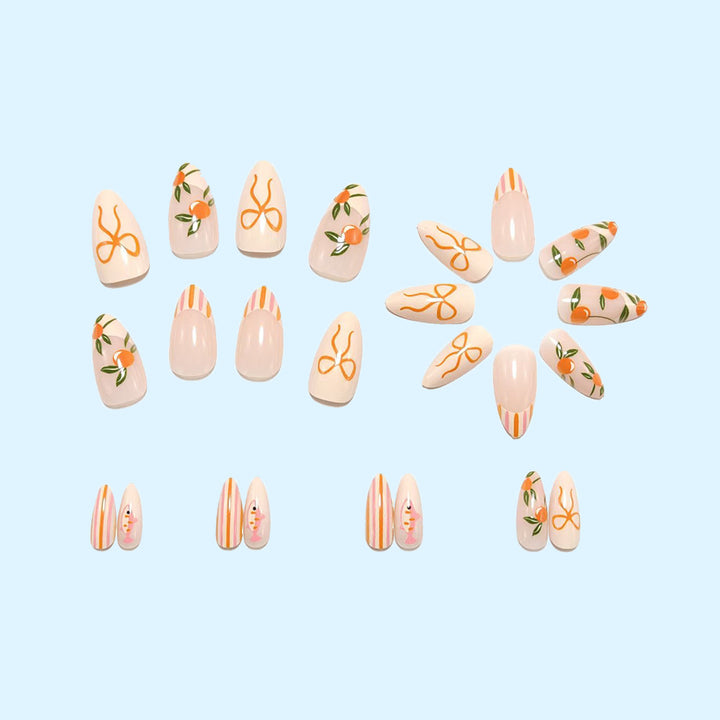 Creative artificial nails with fruity design Bowlift