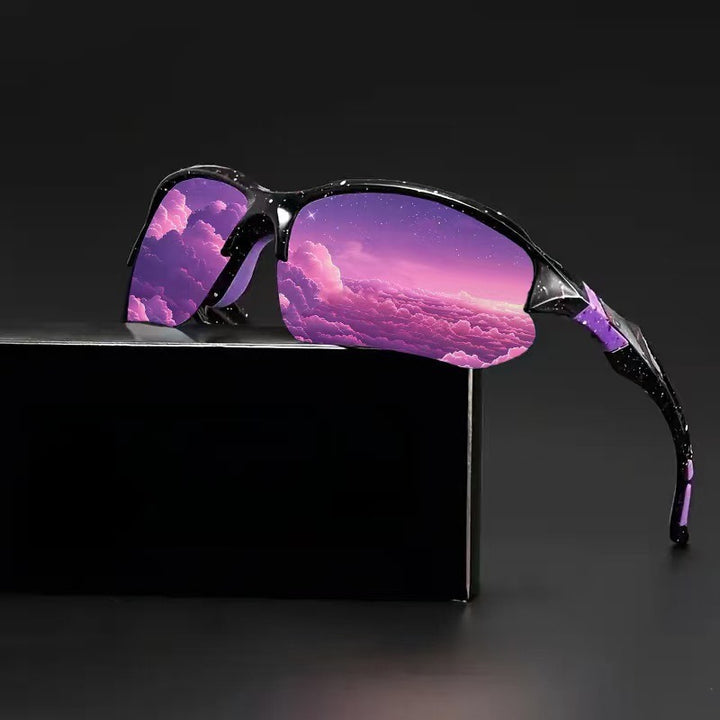 Unisex nan sporty performance sunglasses with semi-rim polarized UV protection anti-slip nose pads Bowlift